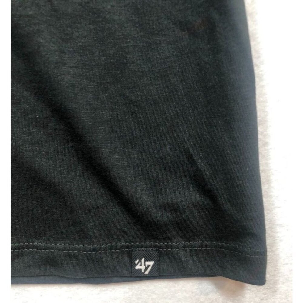 '47 Carolina Panthers Football T-Shirt Flint Black Crew Neck NFL Men's Large L - Picture 6 of 9